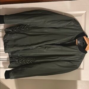 Olive Green Bomber Jacket